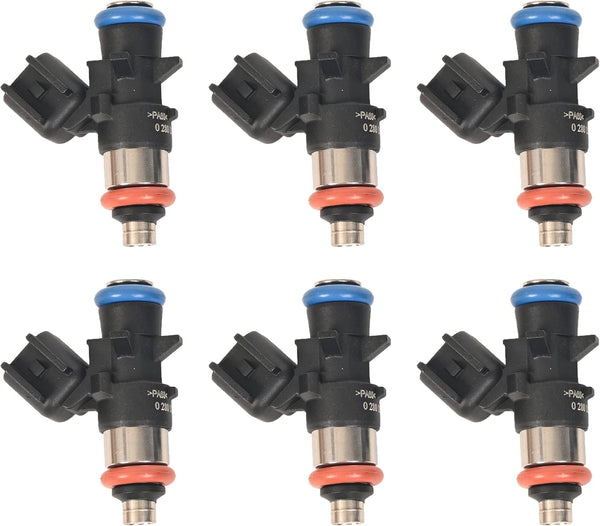 6-Piece Genuine Mopar Fuel Injectors – 0280158233 / 5184085AC for 3.6L Pentastar (Jeep Wrangler, Dodge Challenger & More)