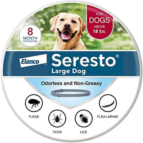 Seresto Large Dog Flea &amp; Tick Treatment &amp; Prevention Collar – Vet-Recommended Protection for Dogs Over 18 lbs