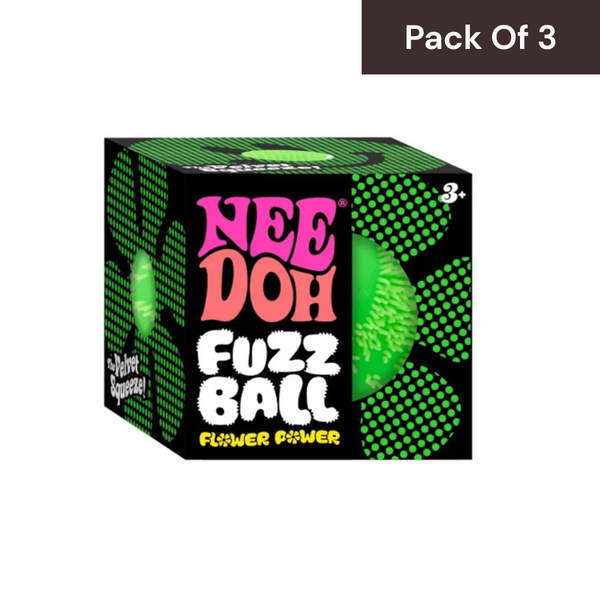 NeeDoh Fuzz Ball – Ultra Soft Sensory Stress Relief Fidget Toy (1 Random Color)