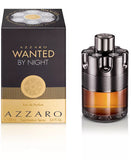 Azzaro Wanted by Night perfume bottle and packaging on a white background
