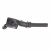 Black ignition coil on a white background