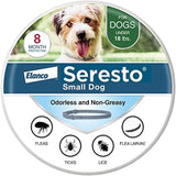 Elanco Seresto for small dogs with a dog's face on a white background