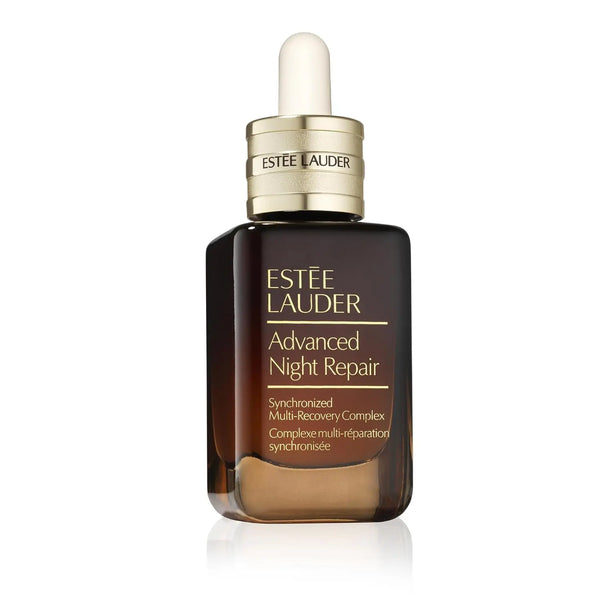 Estée Lauder Advanced Night Repair serum bottle on a white background