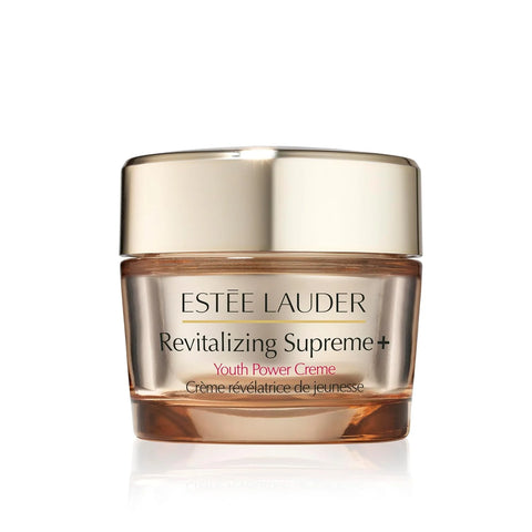 Estée Lauder Revitalizing Supreme+ Youth Power Creme jar on a white background
