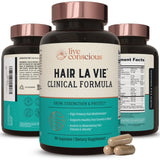 Clinical Formula Hair Vitamins by Hair La Vie support growth and strength with biotin and collagen.