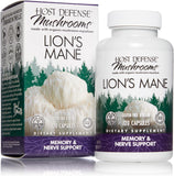 Host Defense Mushrooms Lion's Mane dietary supplement packaging on a white background