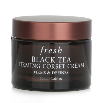 Jar of Fresh Black Tea Firming Corset Cream on a white background