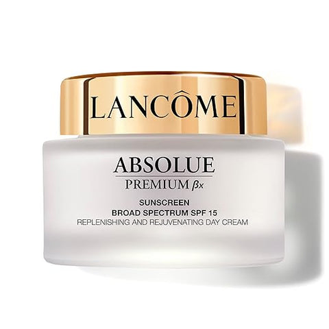 Lancème Absolue Premium εx day cream jar on a white background