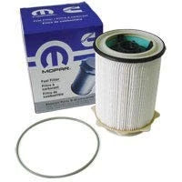 Mopar fuel filter with packaging on a white background