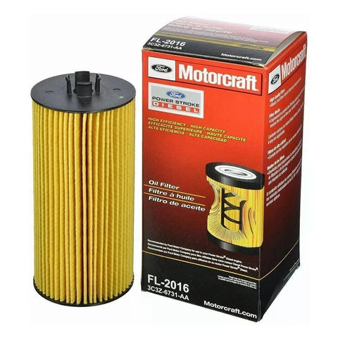 Motorcraft oil filter and packaging on a white background