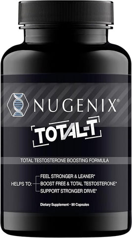 Nugenix Total-T supplement bottle on a white background