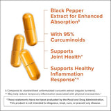 Orange capsules with text about black pepper extract and health benefits on a white background