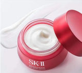 SK-II Skinpower Anya Milky Lotion jar with red lid on a white background