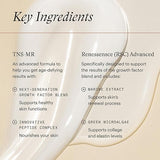 Product packaging with key ingredients listed on a beige background