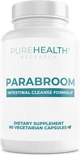 Supplement bottle labeled 'Parabroom' by Pure Health Research on a white background