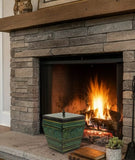 Handcrafted Square Lacquer Decorative Box with Lid - Hand-Painted Floral Keepsake Organizer - Traditional Artisan Wooden Jewelry & Trinket Box - Ethnic Tabletop Decor Accent