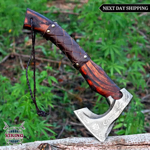 Viking Axe, Carbon Steel Viking Axe, Personalized Viking Axe In Hand Forged For Wall Decoration, Custom Made Viking Axe For Camping, Axe.