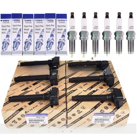 6PCS Mopar Spark Plugs & UF648 Ignition Coils For Chrysler Jeep Dodge Ram 3.6