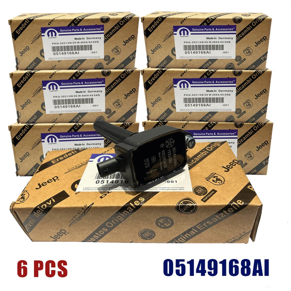 6 Pcs 05149168AI Ignition Coils – OEM‑Style Replacement for Dodge / Jeep / Chrysler 3.6 L V6 Engines