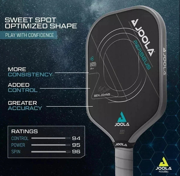 Joola Ben Johns PERSEUS CFS 16mm Carbon Pickleball Paddle
