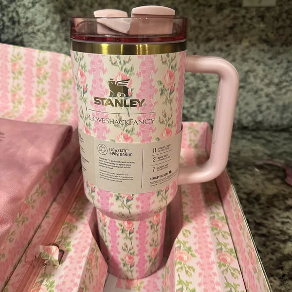Stanley X Love Shack Fancy 40 Oz Quencher Tumbler – Blooming Heirloom Edition