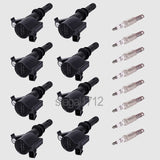 08-Piece Ignition Coil & Spark Plug Set (8x DG511 + 8x SP546) – OEM Style for Ford V8 4.6L / 5.4L / 6.8L Engines
